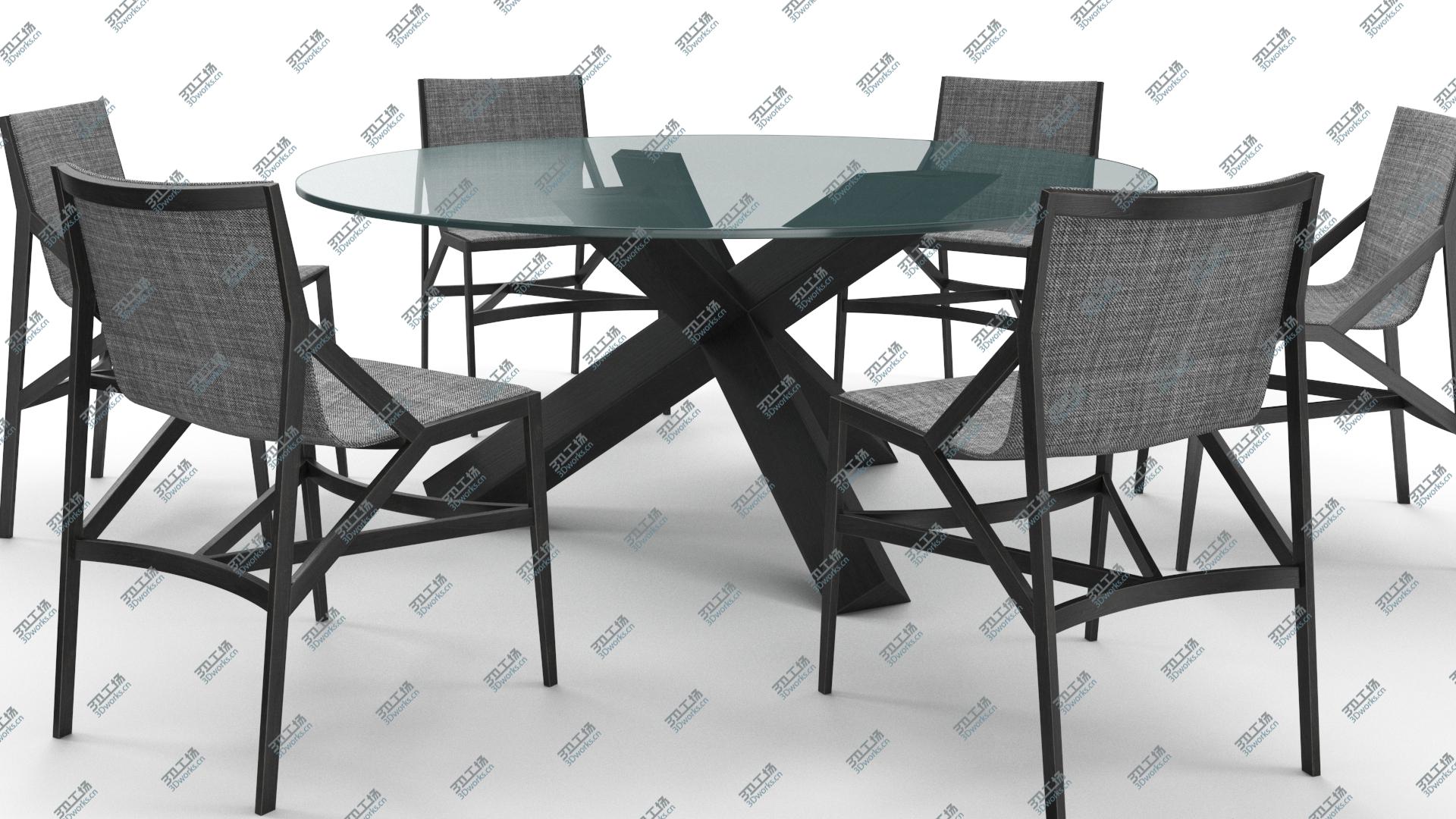 images/goods_img/2021040233/Cassina Dining Table Chair Set Black Glass Suit model/5.jpg